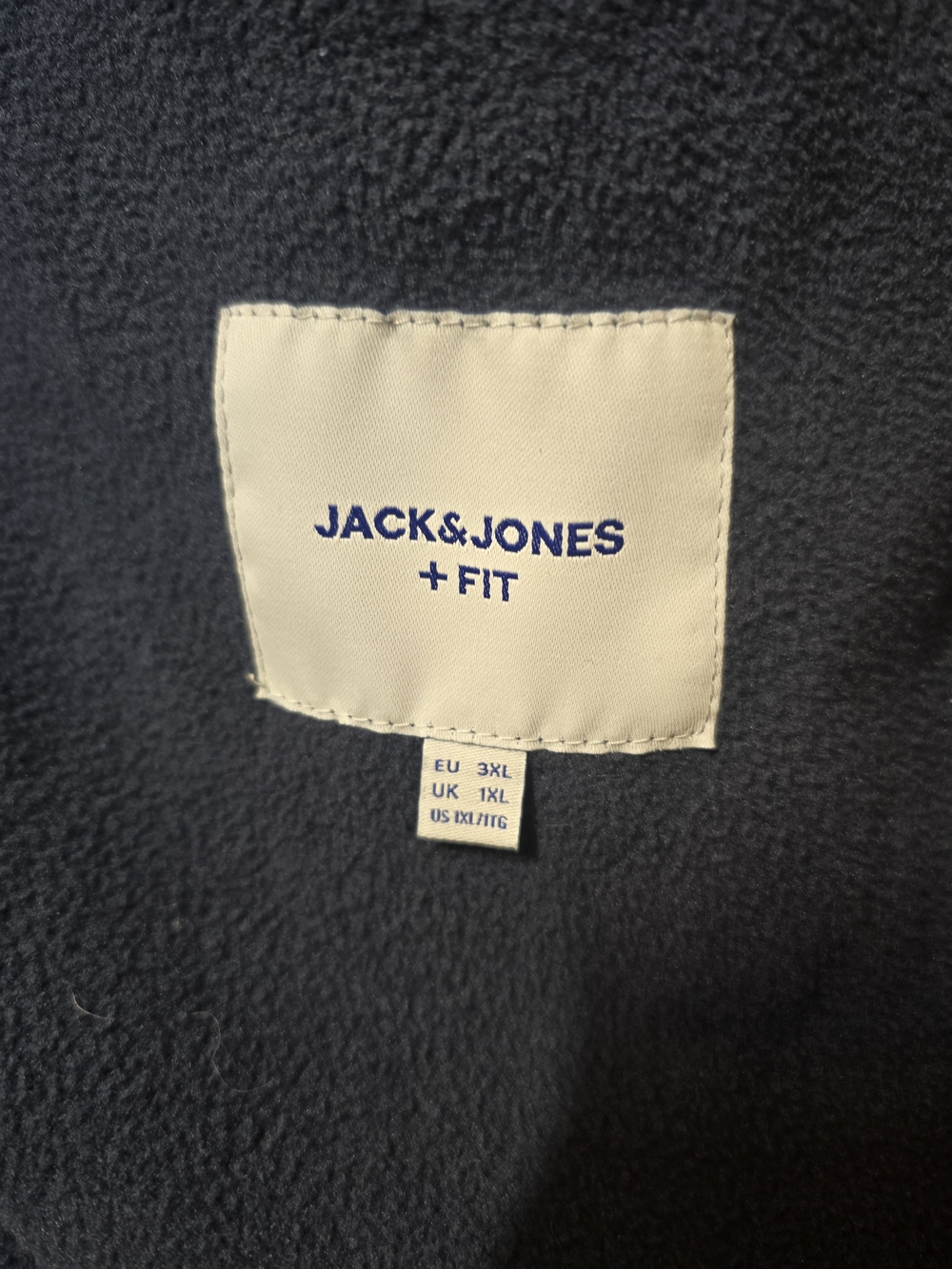 Jack & Jones + Fit Navy Fleece Jacket